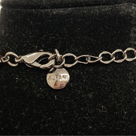 Alfani Necklace Y Drop Necklace Beaded Some Glass Faceted Iridescent - Picture 5 of 8